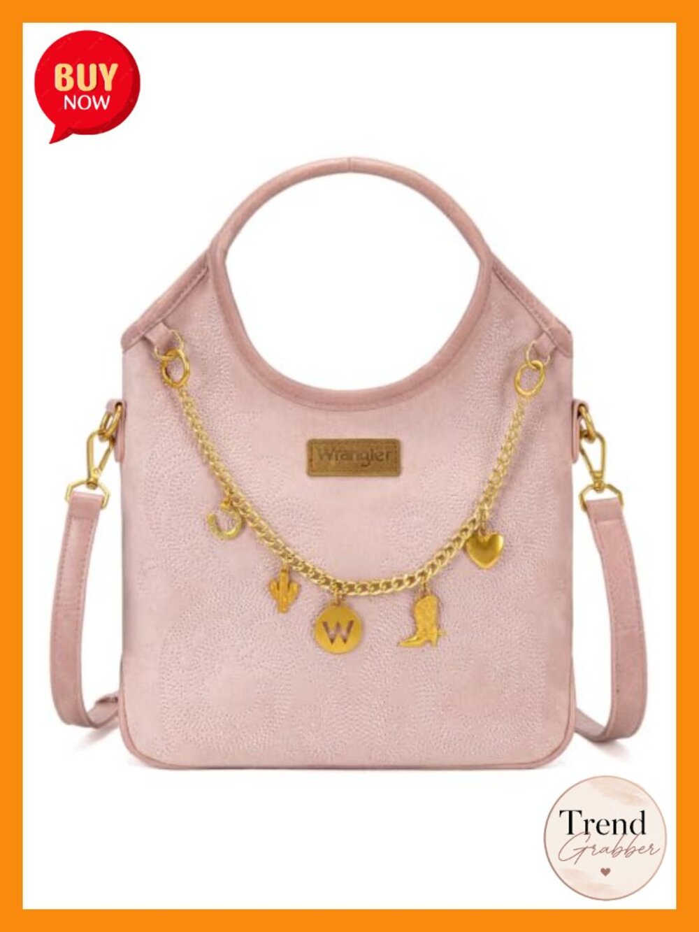 Faux Leather Satchel Handbag with Charm Chain Crossbody Multi-Way Carry